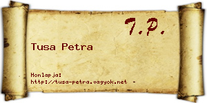 Tusa Petra névjegykártya